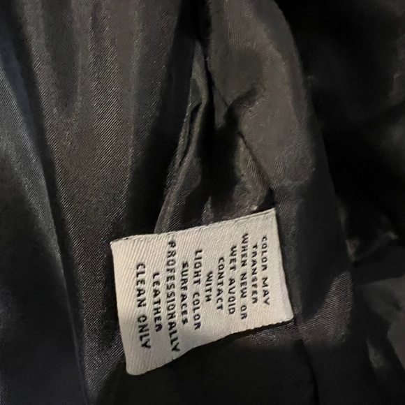 Lamb Skin Black  and White Leather Coat Size Xl. - Picture 3 of 12